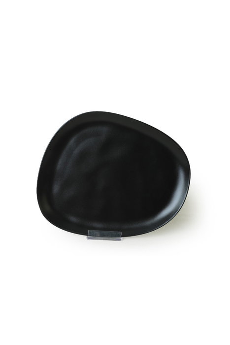 Hermia Juego de 6 Platos de Servicio de Cerámica Negro Mate 30 cm Hermia Juego de 6 Platos de Servicio de Cerámica Negro Mate 30 cm